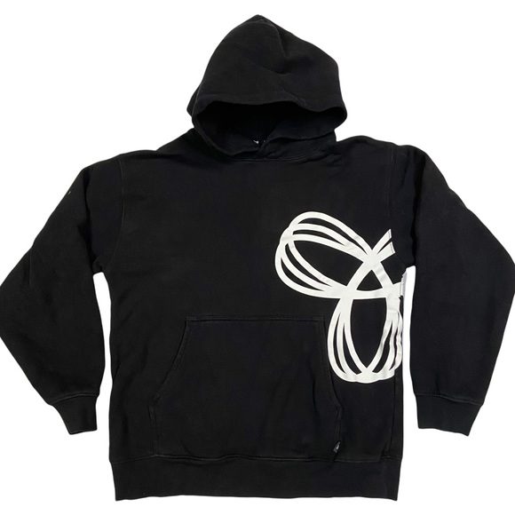 TNA Tops - TNA black pullover hoodie with white logo size m